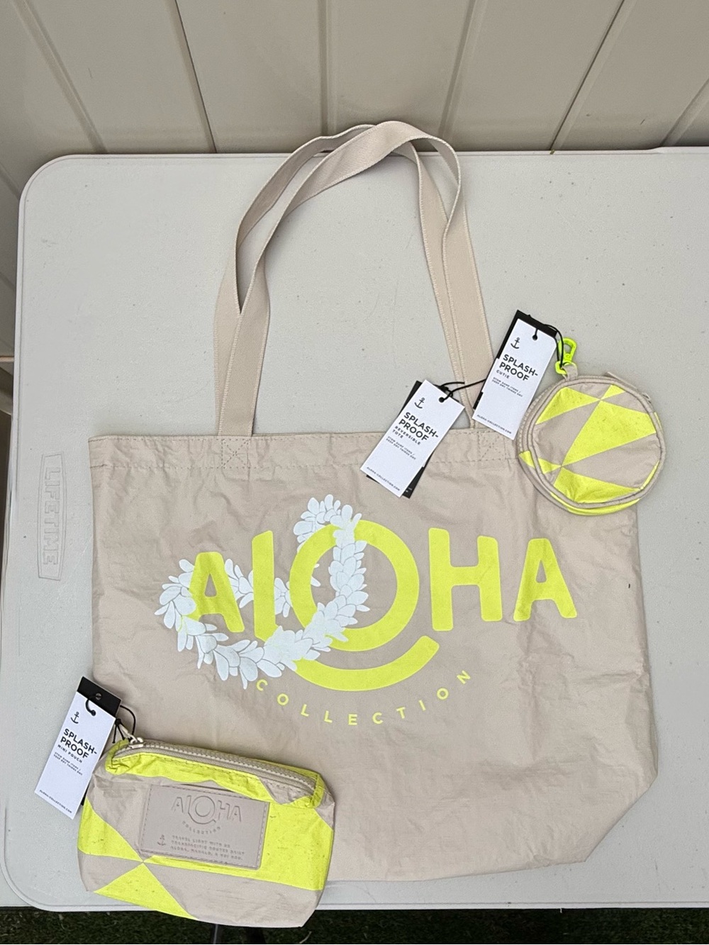 NWT Aloha Collection Discontinued Sold Out 3pc Travel Tote Set